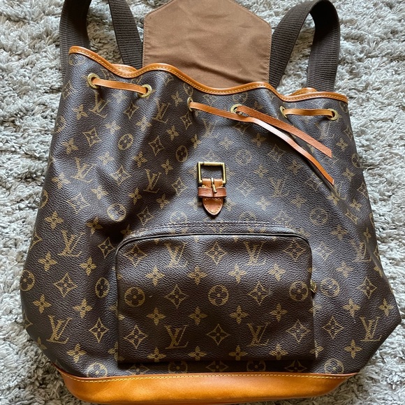 vintage louis vuitton backpack pre loved condition asking $620 comment for  more information or to purch…